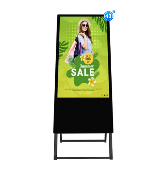43" A-Frame Digital Standee Smart Portable Digital Advertising Display