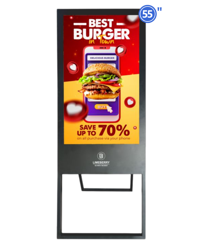 55" A-Frame Digital Standee Smart Commercial Digital Advertising Display